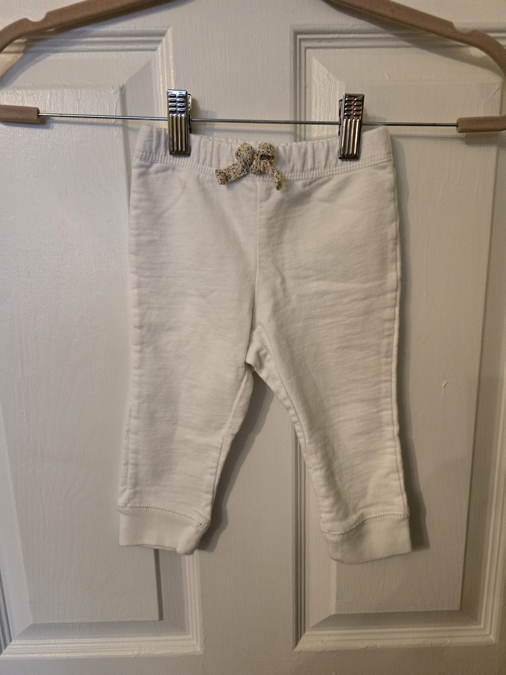 GAP Cream Girls' Sweatpants with Floral Tie